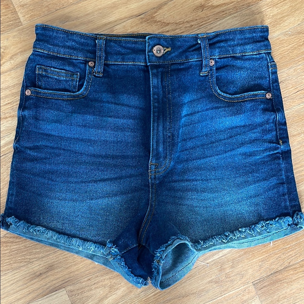 Kendall & Kylie Women's HighRise Blue Jeans Shorts